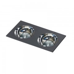 Точечный светильник AZzardo HUGO 2 DOWNLIGHT AZ1740 + AZ0855 Black/Chrome