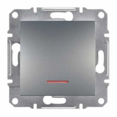 Кнопковий вимикач 1-клавішн. сталь з підсвічуванням Asfora EPH1600162 Schneider Electric