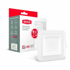 Светильник светодиодный MAXUS 1-MAX-01-3-SDL-09-S 9W 3000/3500/4100K