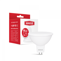 Лампа светодиодная Mr16 Maxus 1-LED-722 MR16 7W 4100K 220V GU 5.3 AP