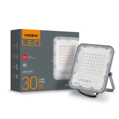 Прожектор светодиодный LED Videx 30W AC/DC12-48V IP65 Premium VL-F2-305G-12V 25960