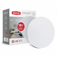 Світильник MAXUS LED настінно-стельовий 18W 4100k (1-MCL-1841-01-C)