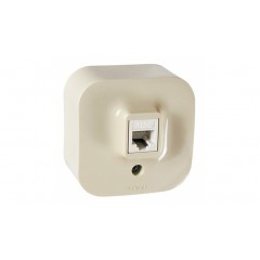 Розетка комп'ютерна накладна RJ45 Legrand Quteo (Forix) Слонова кістка 782454