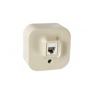 Розетка комп'ютерна накладна RJ45 Legrand Quteo (Forix) Слонова кістка 782454