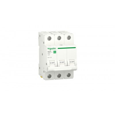 Автоматичний вимикач 25А, 3 полюси, крива C, 6кА Schneider Electric RESI9 R9F12325