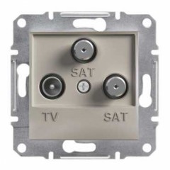 Розетка ТВ /Спутник /Спутник оконечная (1Дб) бронза Asfora EPH3600169 TV-SAT-SAT Schneider Electric