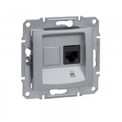 Розетка компьютерная RJ45, кат. 6, неэкр. UTP алюминий Sedna SDN4700160, Schneider Electric