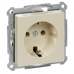 Розетка SCHUKO із заземленням, бежевий, Schneider Electric Merten System M, MTN2301-0344