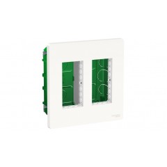 Блок unica system+ скрытой установки, 2х4 модуля белый, NU172418 Schneider Electric