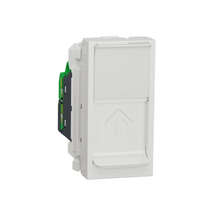 Розетка комп'ютерна RJ45, одинарна, категорія 5 STP, 1 модуль, білий, Unica New, NU341218 Schneider Electric