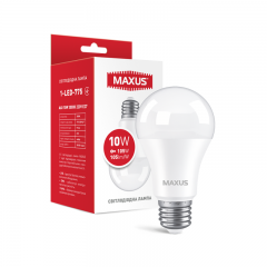 Лампа светодиодная A60 Maxus 1-LED-775 A60 10W 3000K 220V E27