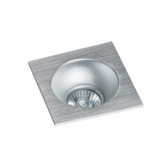 Точковий світильник AZzardo HUGO 1 DOWNLIGHT AZ1733 + AZ0821 Aluminium/Aluminium