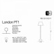 Торшер Ideal Lux LONDON PT1 CROMO 032382