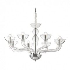 Люстра Ideal Lux CASANOVA SP8 TRASPARENTE 044255