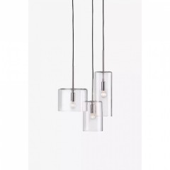 Люстра MarkSlojd Sweden ROCKFORD Pendant 3L Round Chrome/Clear 105099