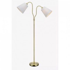 Торшер MarkSlojd Sweden MODENA Floor 2L Brass/White 105274