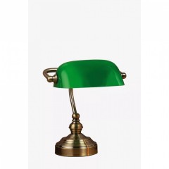 Настільна лампа MarkSlojd Sweden BANKERS Table 25cm 1L Oxide/Green 105930