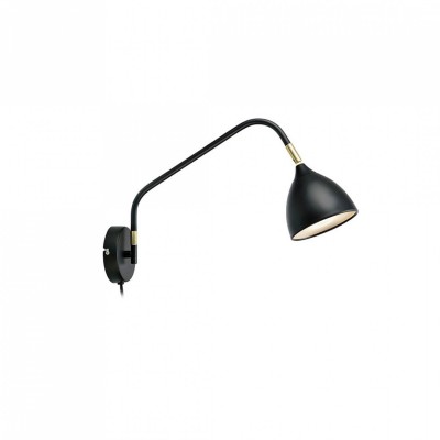Бра MarkSlojd Sweden VALENCIA Wall 1L Black/Brass 106081