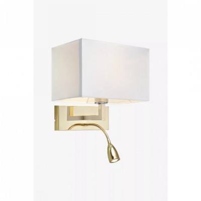 Бра MarkSlojd Sweden SAVOY Wall 2L Brass/White 106308