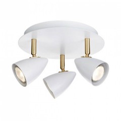 Спот MarkSlojd Sweden CIRO Ceiling 3L White/Brass 106319