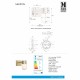 Бра - спот MarkSlojd Sweden MENTON Wall 1L Brass/Opal IP44 106374