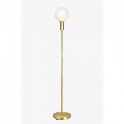 Торшер MarkSlojd Sweden MINNA Floor 1L Brushed Brass/White 106867