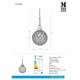 Люстра MarkSlojd Sweden CORA Pendant 1L Chrome/Brilliant 107066