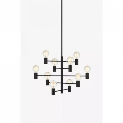 Люстра MarkSlojd Швеция PARIS Pendant 10L Sandy Black 107187