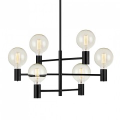 Люстра MarkSlojd Sweden CAPITAL Pendant 6L Black 107281