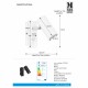 Бра - спот MarkSlojd Sweden BARCELONA Wall 1L Black 107345