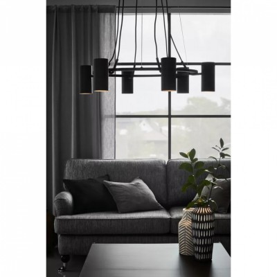 Люстра MarkSlojd Sweden PORTO Pendant 6L Black 107357