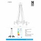 Люстра MarkSlojd Sweden PORTO Pendant 6L Black 107357