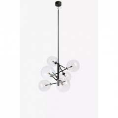 Люстра MarkSlojd Sweden ANDREW Pendant 6L Black/Clear 107748