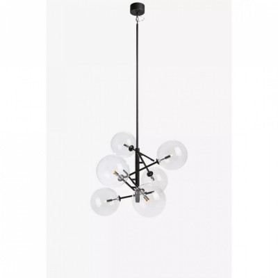 Люстра MarkSlojd Sweden ANDREW Pendant 6L Black/Clear 107748