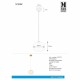 Люстра MarkSlojd Sweden SOBER Pendant 1L Brushed Brass/White 107918