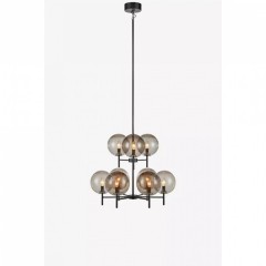 Люстра MarkSlojd Sweden CROWN Pendant 9L Black/Smoke 107921