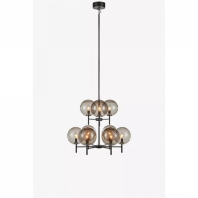 Люстра MarkSlojd Sweden CROWN Pendant 9L Black/Smoke 107921