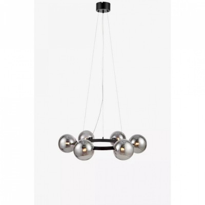Люстра MarkSlojd Sweden CIRCLE Pendant 6L Black/Smoke 108051