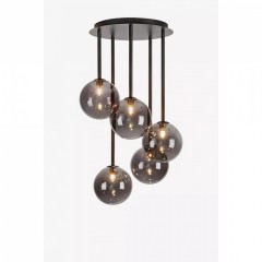 Люстра MarkSlojd Sweden UNIVERSE Ceiling 5L Black/Smoke 108111