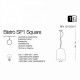 Подвесной светильник Ideal Lux BISTRO' SP1 SQUARE TRASPARENTE 112305