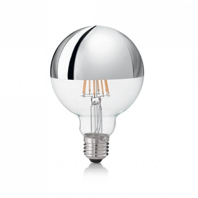 Лампочка Ideal Lux E27 08W GLOBO D095 CROMO 3000K 135526