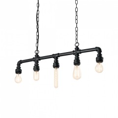 Подвесной светильник Ideal Lux PLUMBER SP5 NERO 136738