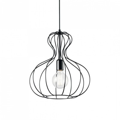 Подвесной светильник Ideal Lux AMPOLLA-1 SP1 NERO 148502 Подвесной светильник Ideal Lux AMPOLLA-1 SP1 NERO 148502