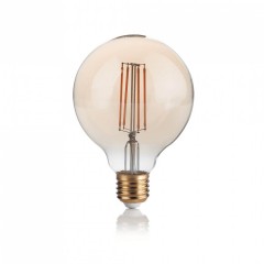 Лампочка Ideal Lux E27 VINTAGE 04W GLOBO D095 AMBRA 2200K 151717