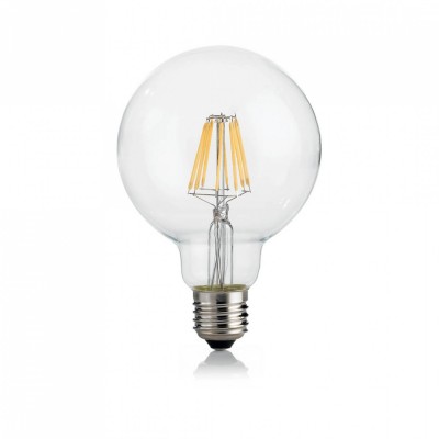 Лампочка Ideal Lux E27 08W GLOBO D095 TRASP 4000K 153971