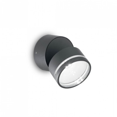 Бра Ideal Lux OMEGA AP ROUND ANTRACITE 4000K 172552 Бра Ideal Lux OMEGA AP ROUND ANTRACITE 4000K 172552