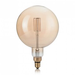 Лампочка Ideal Lux E27 VINTAGE XL 04W GLOBO D125 AMBRA 2200K DIMM 223834