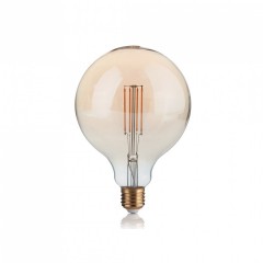 Лампочка Ideal Lux E27 VINTAGE 04W GLOBO D125 AMBRA 2200K DIMM 223926