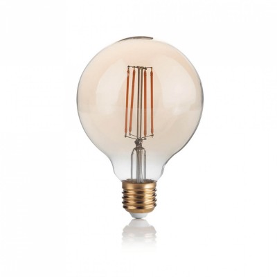 Лампочка Ideal Lux E27 VINTAGE 04W GLOBO D095 AMBRA 2200K DIMM 223933 Лампочка Ideal Lux E27 VINTAGE 04W GLOBO D095 AMBRA 2200K DIMM 223933