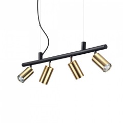 Подвесной светильник Ideal Lux DYNAMITE SP4 OTTONE SATINATO 244624